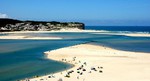 La plage de Foz do Arelho, Portugal